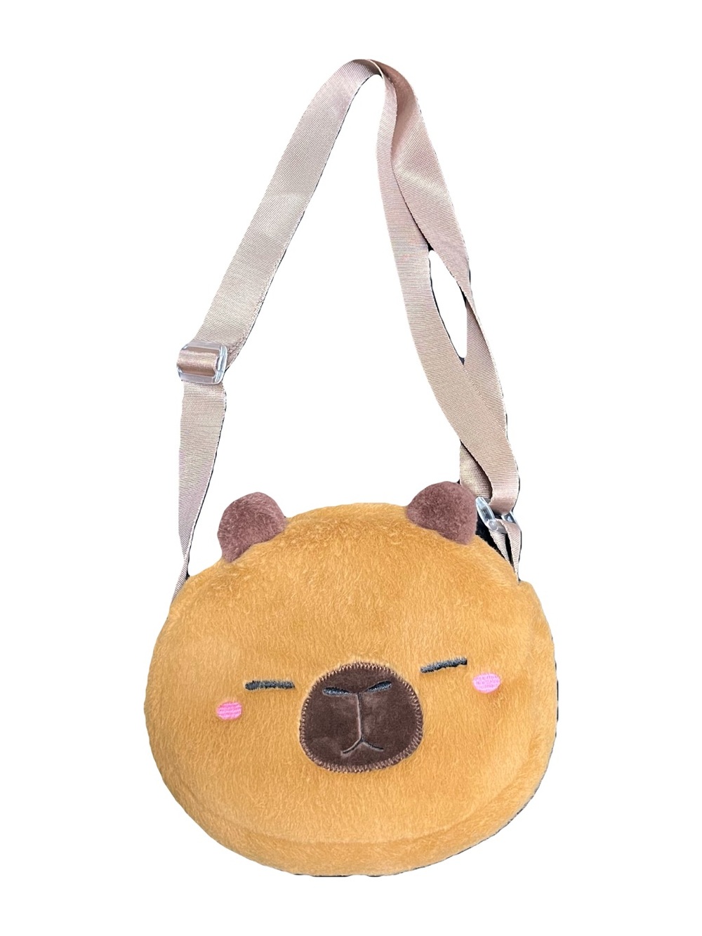 Plush Bear Crossbody Bag for Kids - Tan